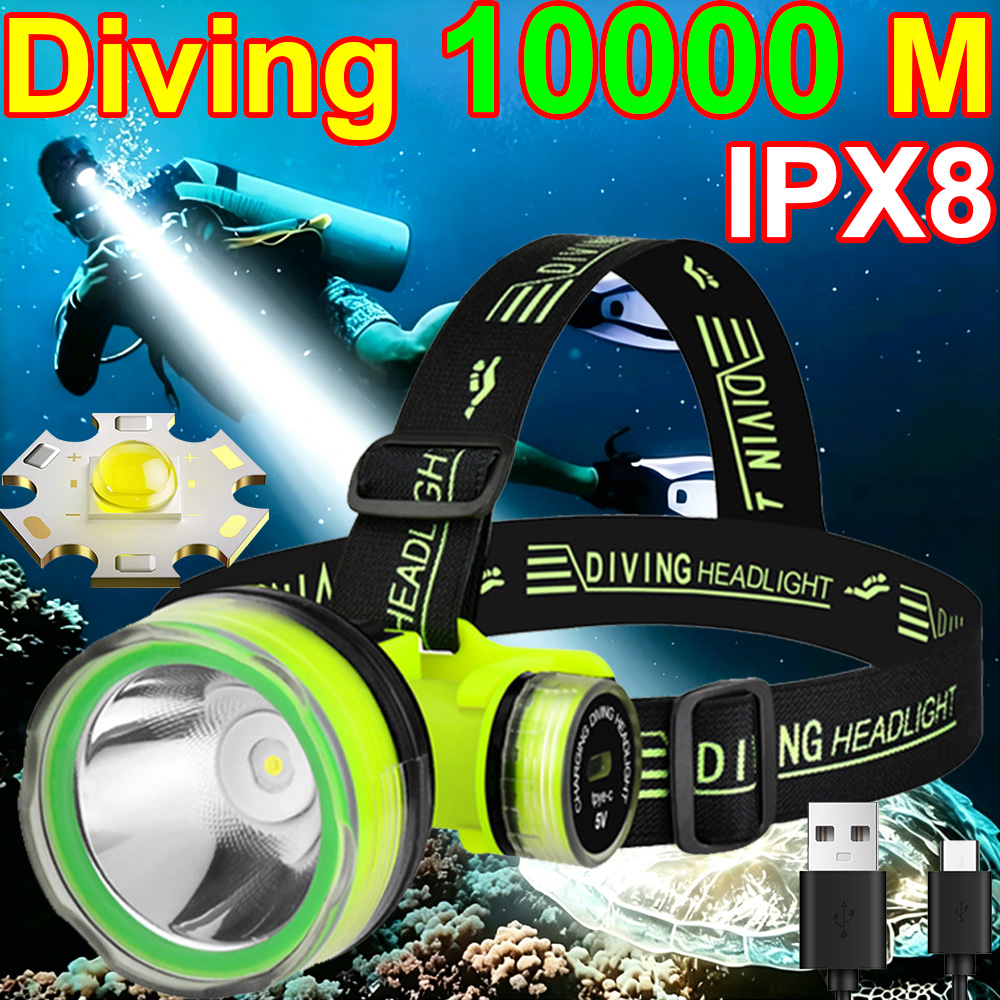 Underwater Flashlight - Подводный налобный фонарь для дайвинга на