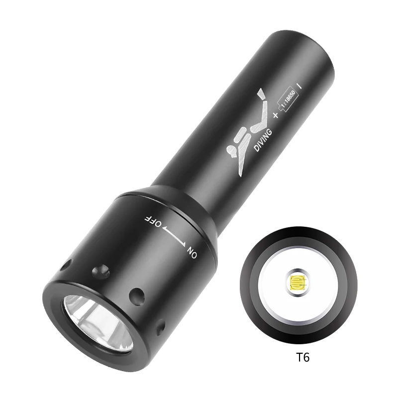 Underwater Flashlight - Новый светодиодный фонарь для дайвинга T6,