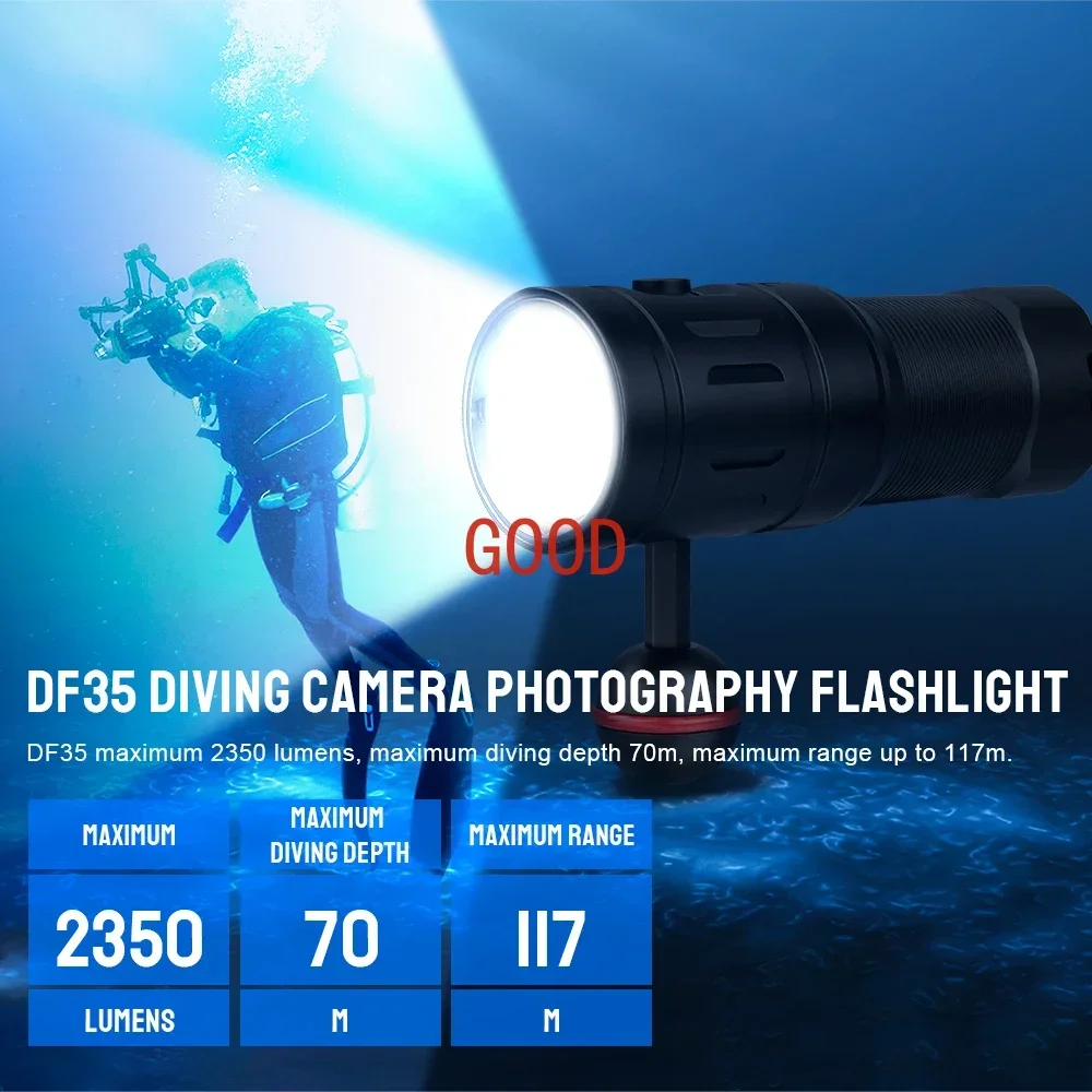 Подводный фонарь Trustfire DF3 – обзор и цена Underwater Flashlight