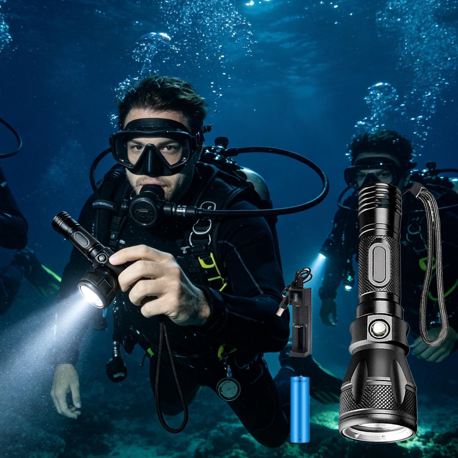 Мощный перезаряжаемый водонепр – обзор и цена Underwater Flashlight