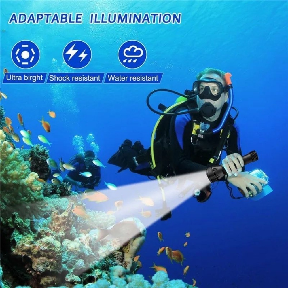 Профессиональный фонарь для по – обзор и цена Underwater Flashlight