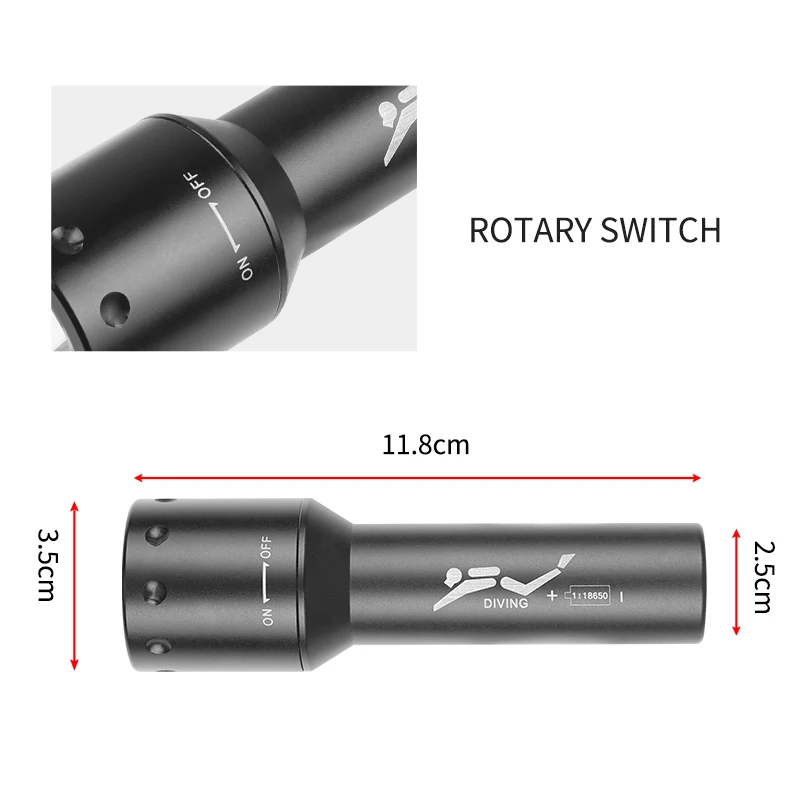 Новый светодиодный фонарь для  – обзор и цена Underwater Flashlight